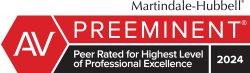 Martindale-Hubbell Notable logo for highest level of Professional Excellence.